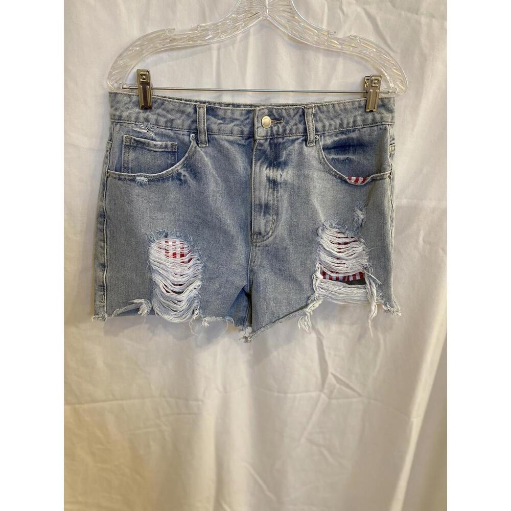 Angel Kiss Womans 11 Distressed Hi Rise Y2K Farm Western Cutoff Shorties Shorts